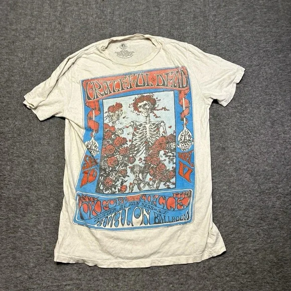 Grateful Dead Shirt Women Small 2010 Skeleton Flowers Hippy Music Band Rock - Picture 2 of 8